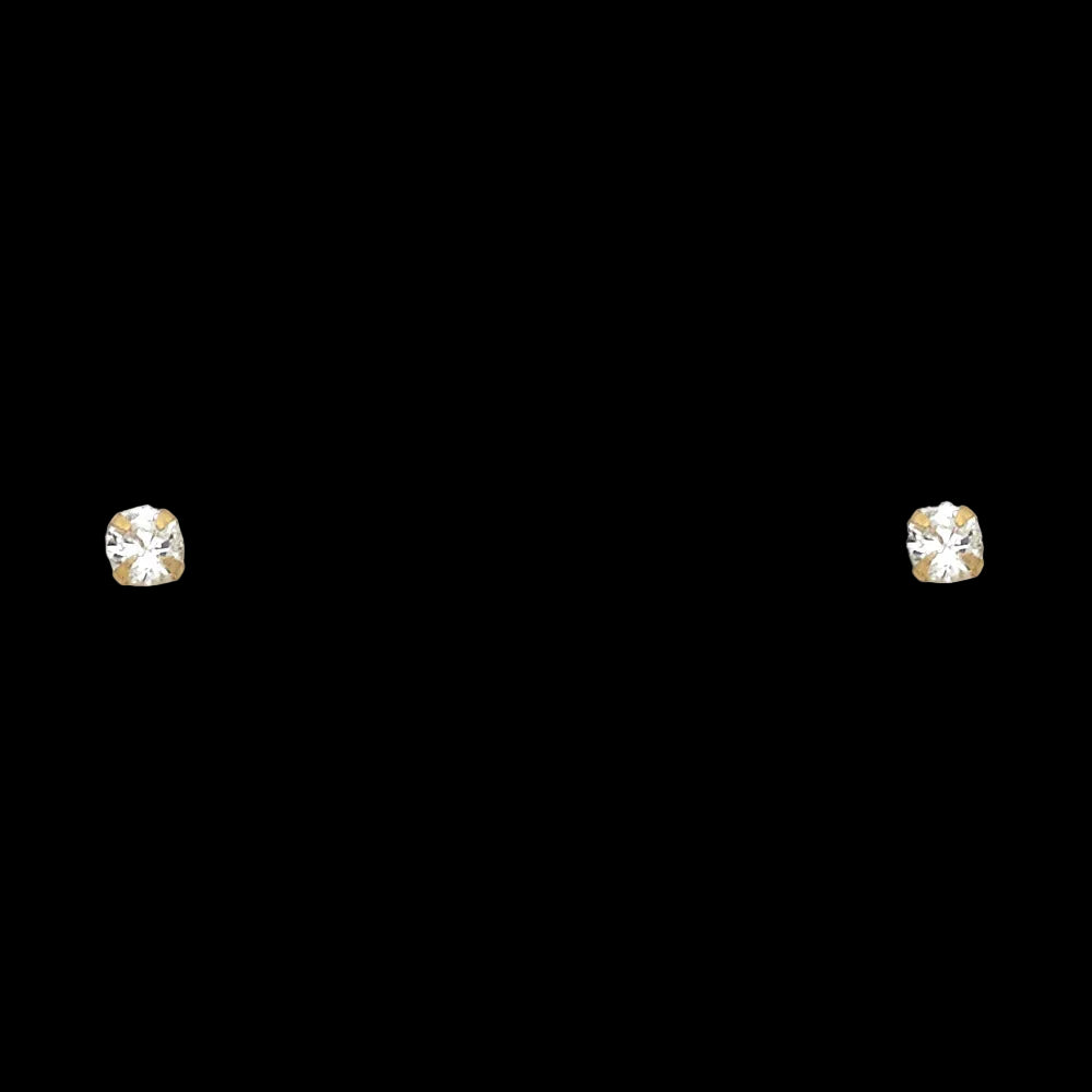 3mm Round Stud Earrings