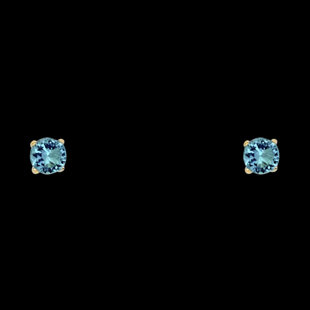 Blue Gem Round 3mm Stud