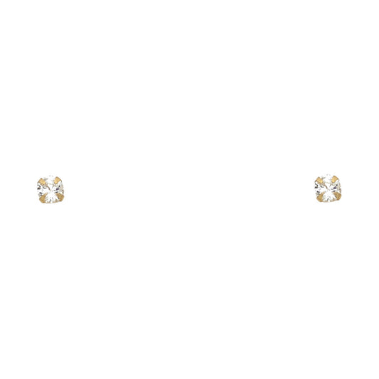 3mm Round Stud Earrings