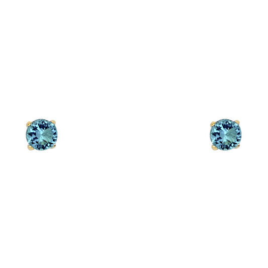 Blue Gem Round 3mm Stud